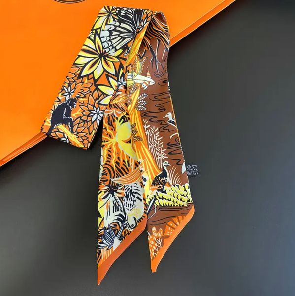 Luxusní hedvábná stuha Safari-orange
